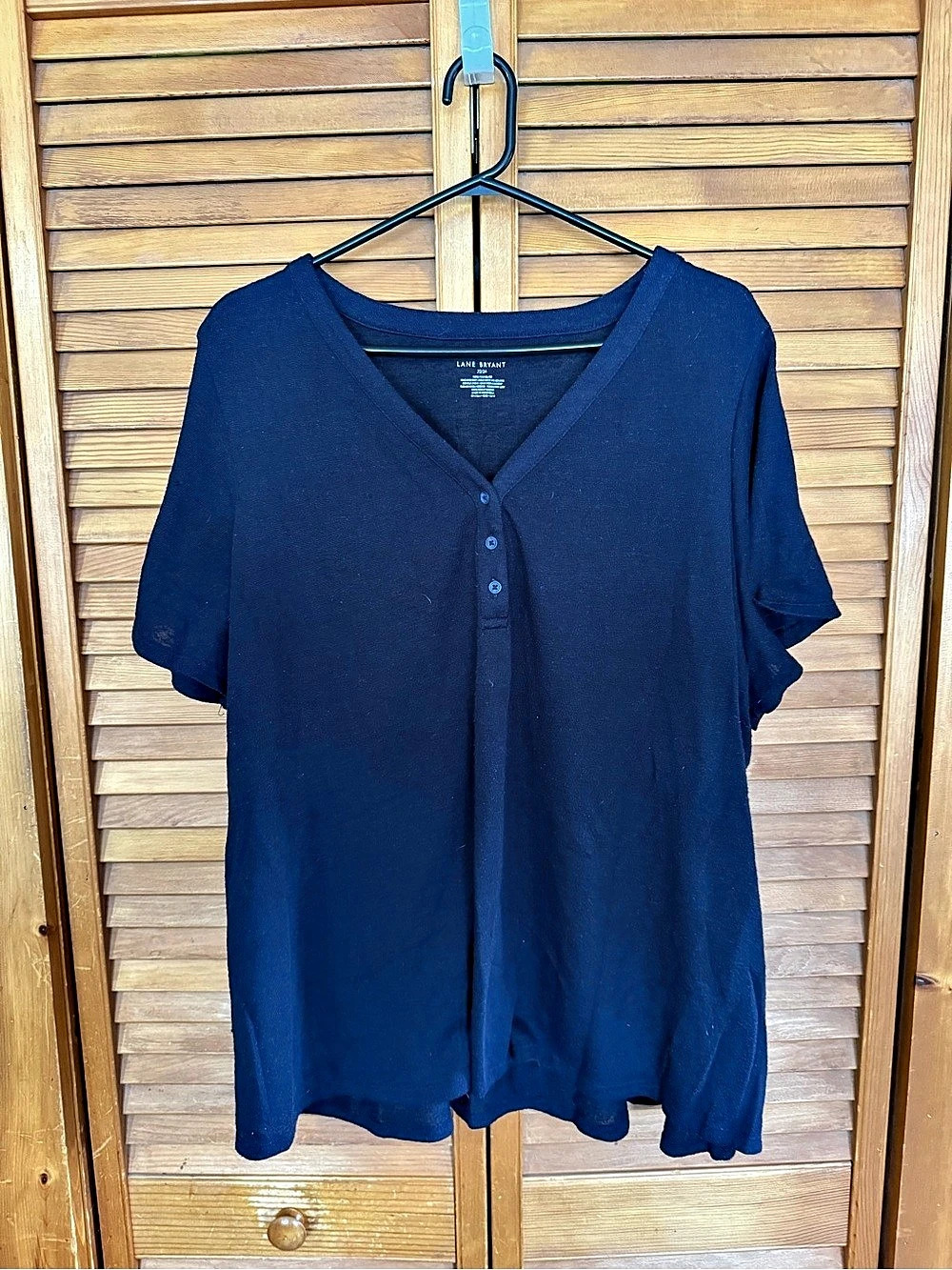 Lane Bryant Blue Ruffle Sleeve Blouse Size 22/24